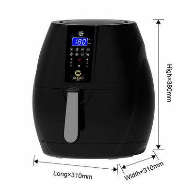Черное 1200w Кухонное оборудование для приготовления пищи Высокопроизводительный воздушный фритюр