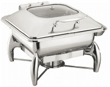 400x440x300мм Коммерческое кулинарное оборудование 6L 2/3 прямоугольник Chafer W / O Рама Сливер Цвет