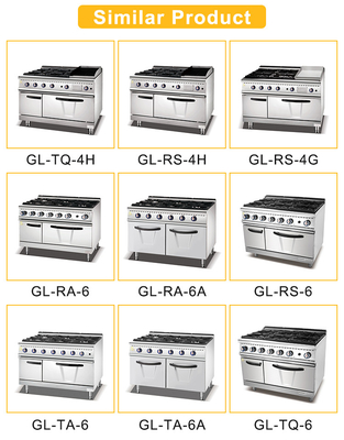 800×900×850 70 Газовое коммерческое кухонное оборудование для приготовления пищи высокой мощности