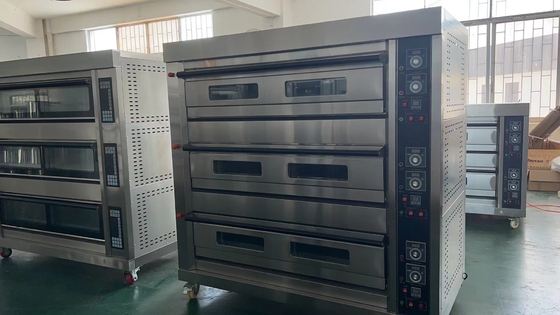 Газовая печь с девятью поддонами для кухонной кухни