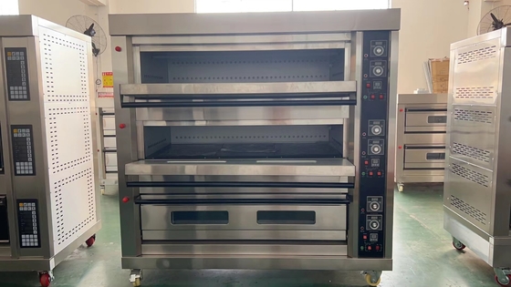 Газовая печь с девятью поддонами для кухонной кухни