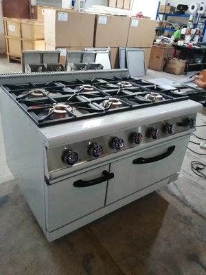 20.8kw Газовое оборудование для приготовления пищи с 4-горелкой Газовая печь Тяжелая мощность 153 кг