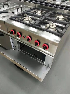 GH-987A Газовая установка с 4-горелкой и газовой печью 20,8 кВт Мощное оборудование для приготовления пищи