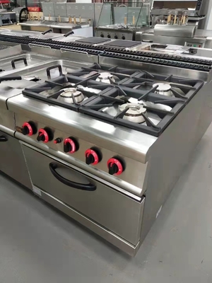 GH-987A Газовая установка с 4-горелкой и газовой печью 20,8 кВт Мощное оборудование для приготовления пищи