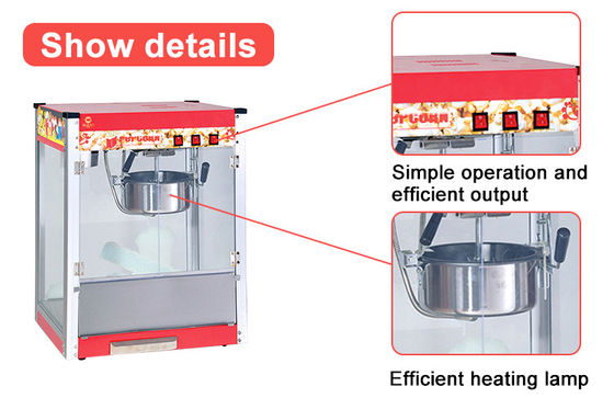 16.5 кг компактное кухонное оборудование мощностью 1,5 кВт с напряжением 220-240 В для легкого приготовления попкорна