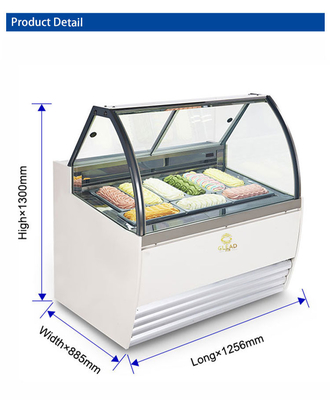 Thomas Gelato Ice Cream Showcase Оборудование для охлаждения отмораживания с обратным циклом 220-240V/1PH/50HZ