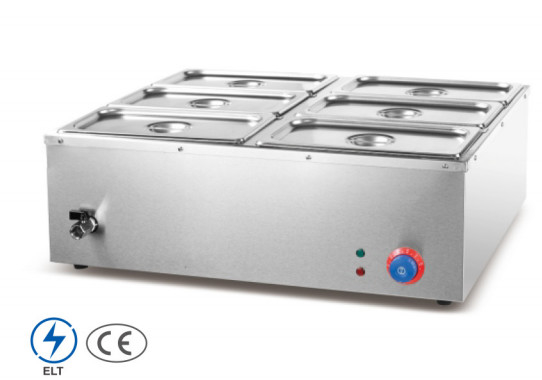 Коммерческая нержавеющая сталь Bain Marie для нагрева супа 0-100°C 220-240V электрическое топливо