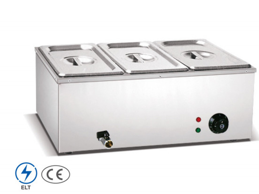 Коммерческая нержавеющая сталь Bain Marie для нагрева супа 0-100°C 220-240V электрическое топливо