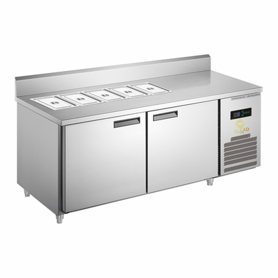 410L Промышленное холодильное оборудование Температура 5-18C/0-5C Эффективность 390W Силовой блок Пиццерийные шкафы/салатные шкафы