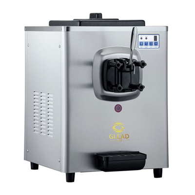 1.6L резервуар для замораживания мягкая мороженое машина с 5L Hopper 220-240V напряжение 100-150 чашек в час