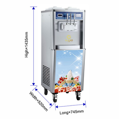 2Машина для мягкого мороженого мощностью.6 кВт с 2x5.8L/2x10L Hopper 2x1.8L2x2.1L Freezing Tank 220-240V напряжение