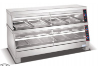 Ресторан 800*480*635 мм Аксессуары 1.8KW Тепловая витрина